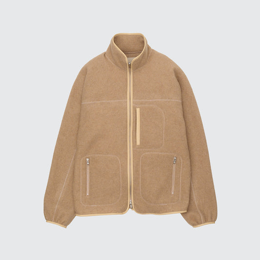 WOOL FLEECE ZIP BLOUSON