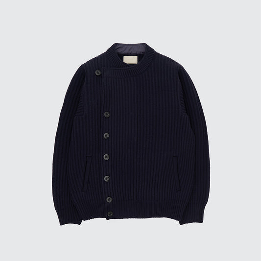 DOUBLE BREASTED KNIT BLOUSON