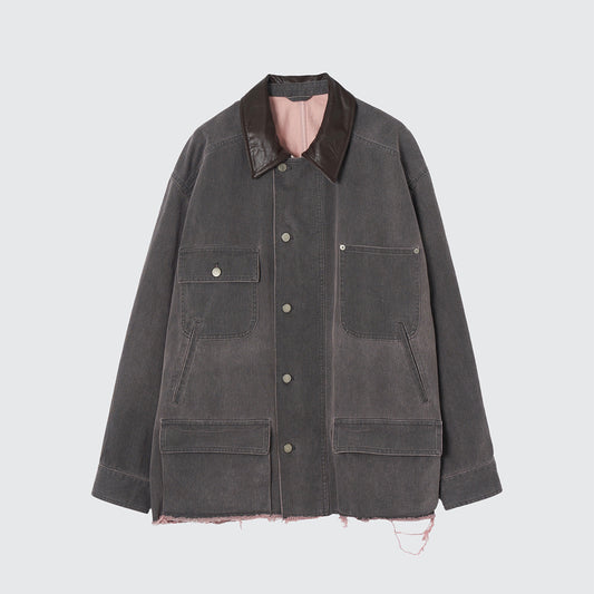 COTTON CUT-OFF COVERALL JACKET