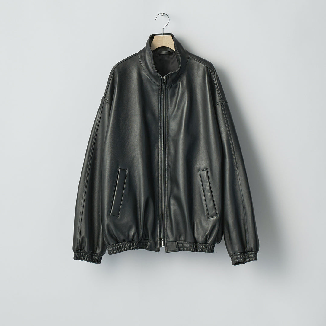 SHEEP LEATHER STAND COLLAR JACKET