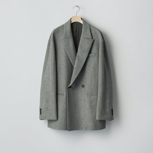 W/CA BEAVER BACK SLASH PEAK LAPEL JACKET