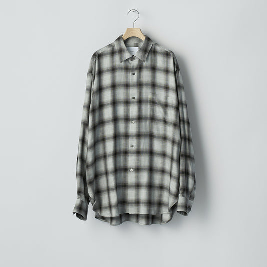 RAYON/LYOCELL CHECK OVERSIZED DOWN PAT SHIRT