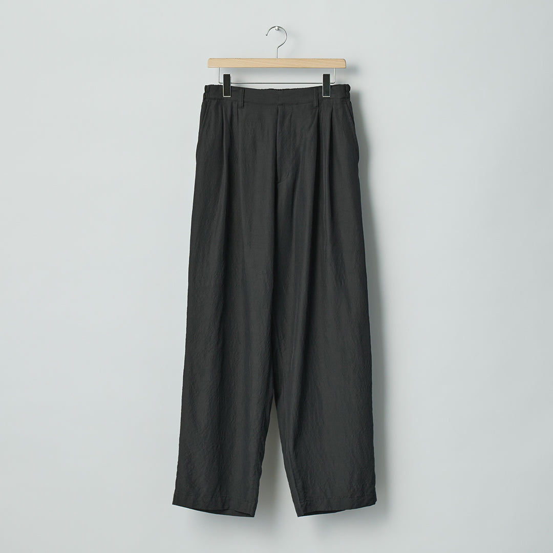 WOOL SILK WIDE EASY TROUSERS