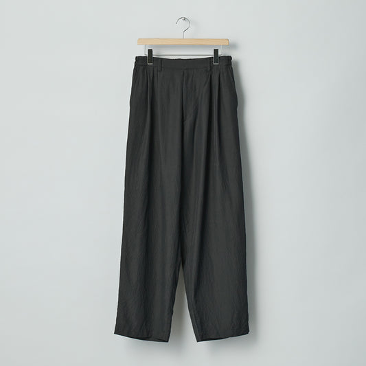 WOOL SILK WIDE EASY TROUSERS