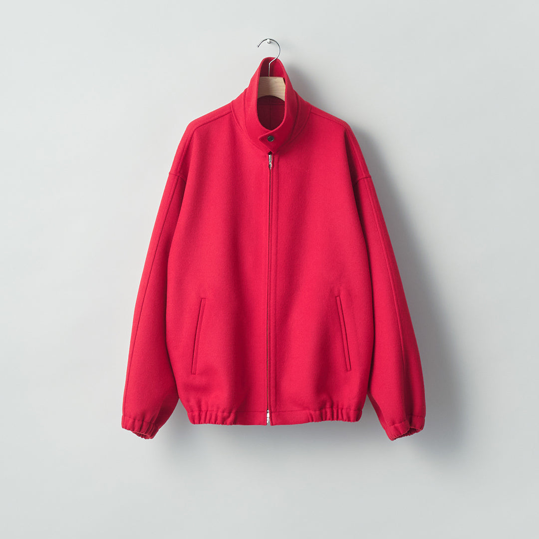 W/CA DOUBLE FACE CLOTH ZIP JACKET