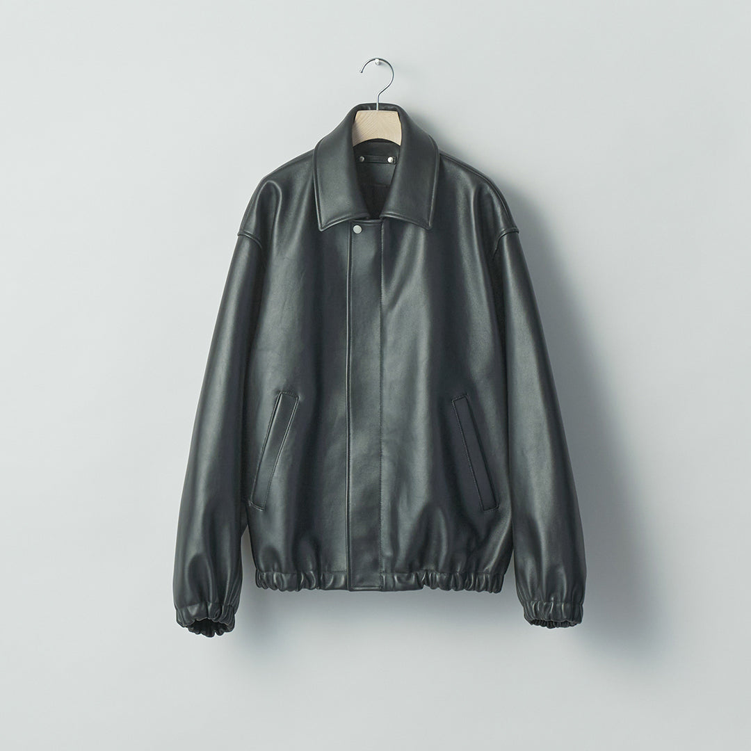 SHEEP LEATHER ZIP SHORT JACKET