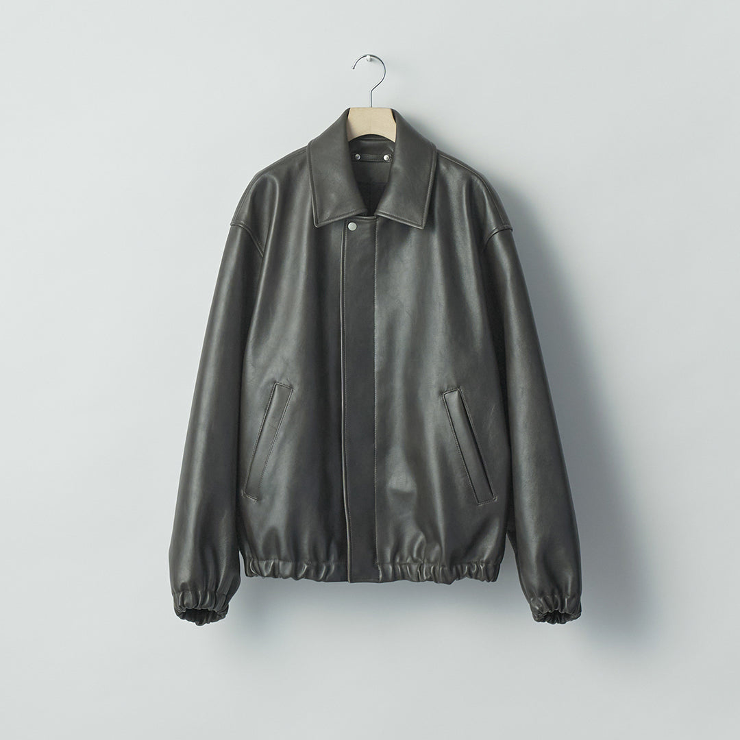 SHEEP LEATHER ZIP SHORT JACKET