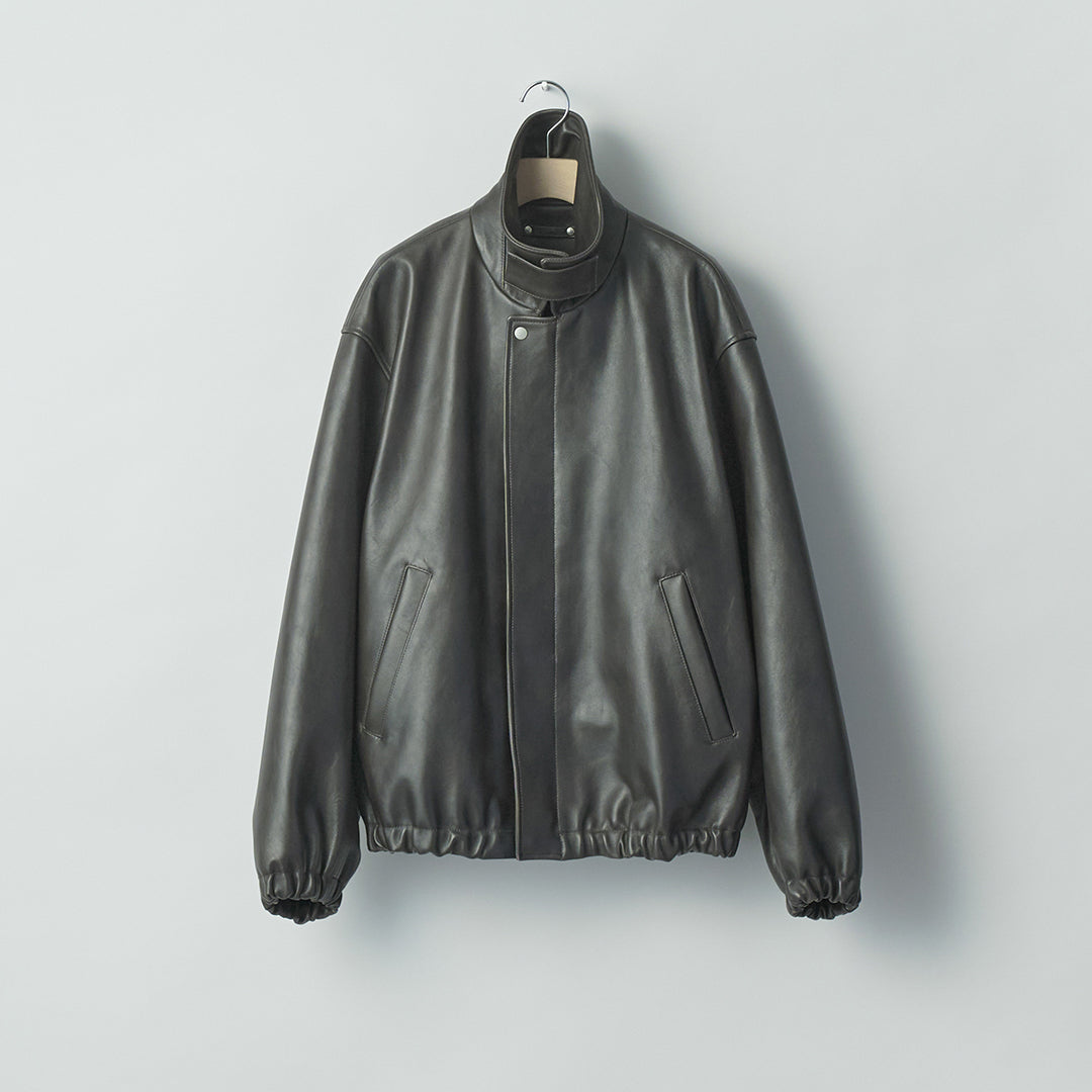 SHEEP LEATHER ZIP SHORT JACKET