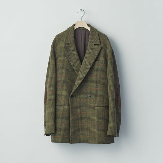 BRITISH TWEED OVERSIZED PEAK LAPEL JACKET