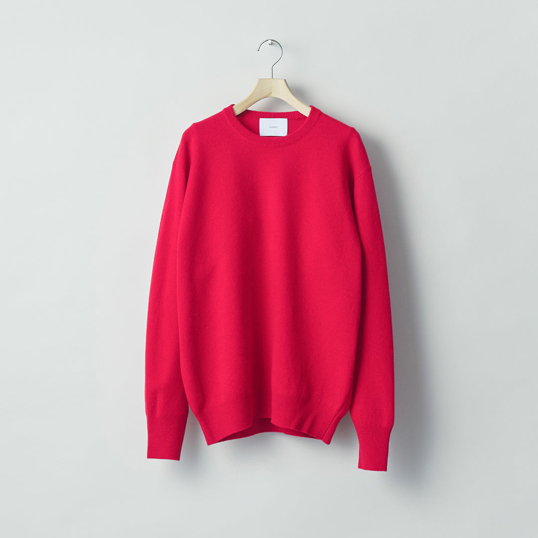 EXTRA FINE WOOL KNIT CREW NECK LS