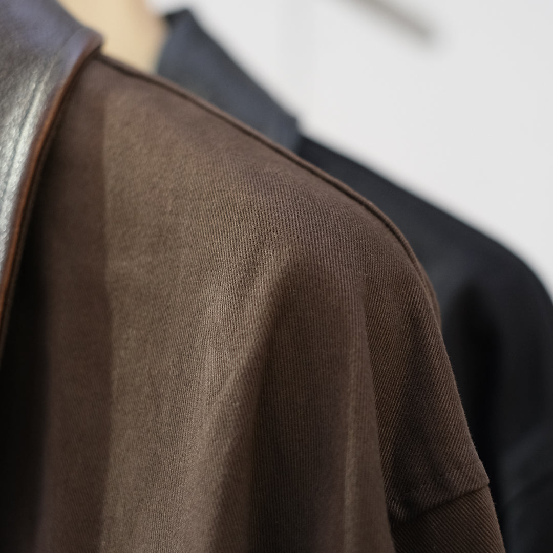 SULFUR DYED BRUSHED CHINO ZIP JACKET