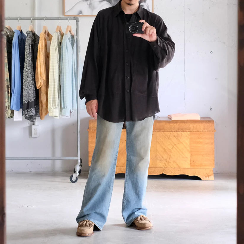 Big Raglan-sleeve Jersey Shirt