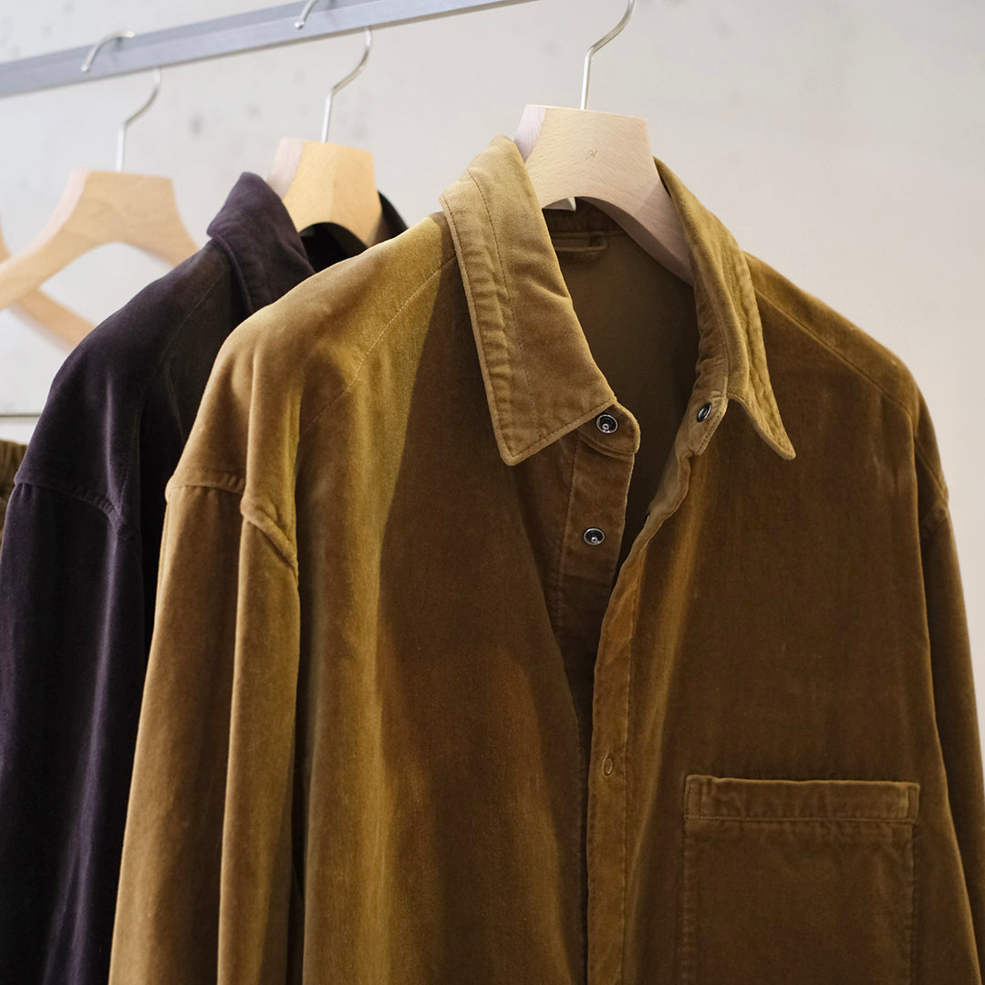 GARMENT DYE VELVET SHIRT