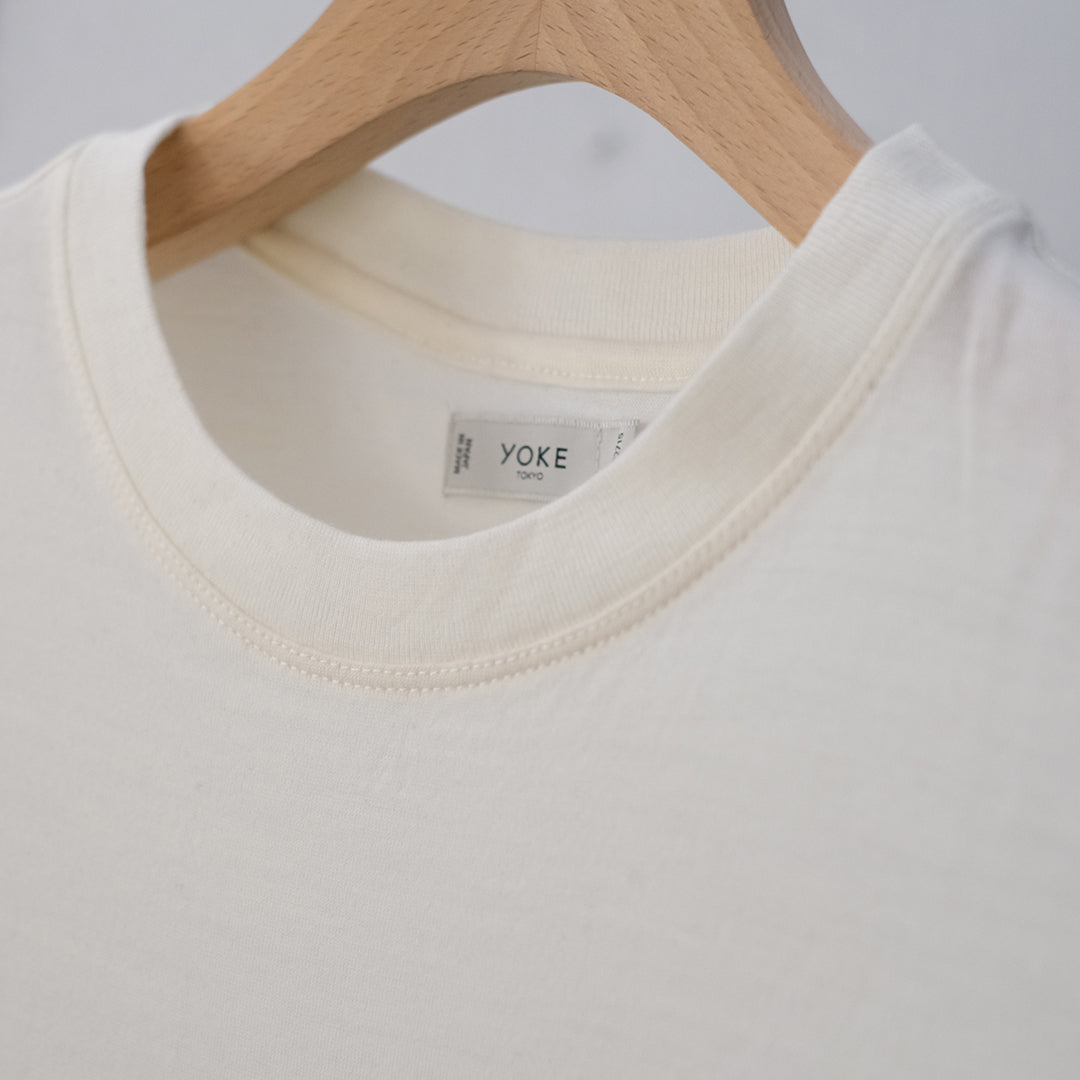 WASHABLE WOOL YOKE T-SHIRT