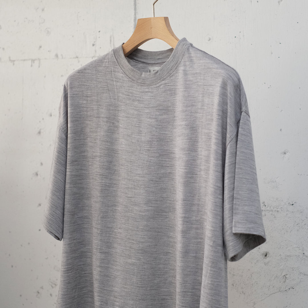 WASHABLE WOOL YOKE T-SHIRT