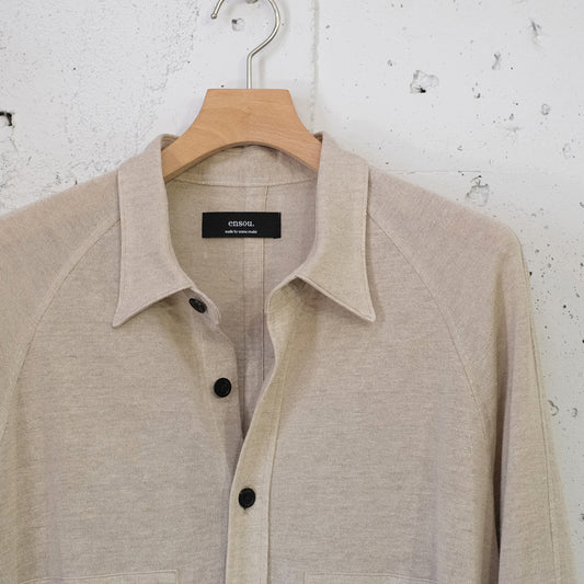 Big Raglan-sleeve Jersey Shirt