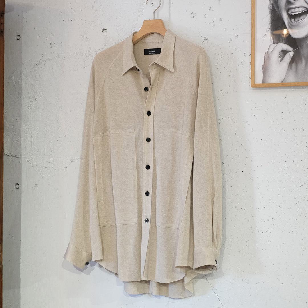 Big Raglan-sleeve Jersey Shirt