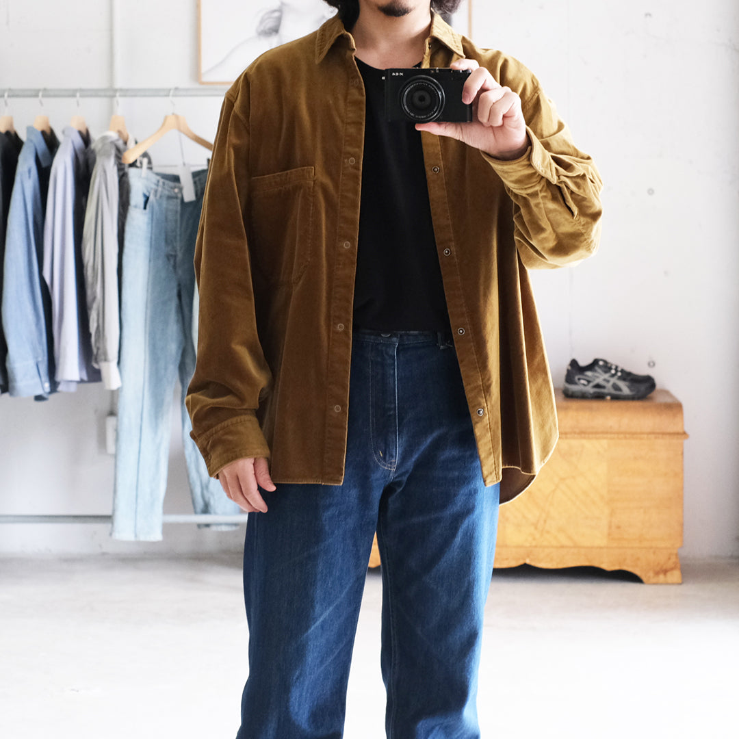 GARMENT DYE VELVET SHIRT