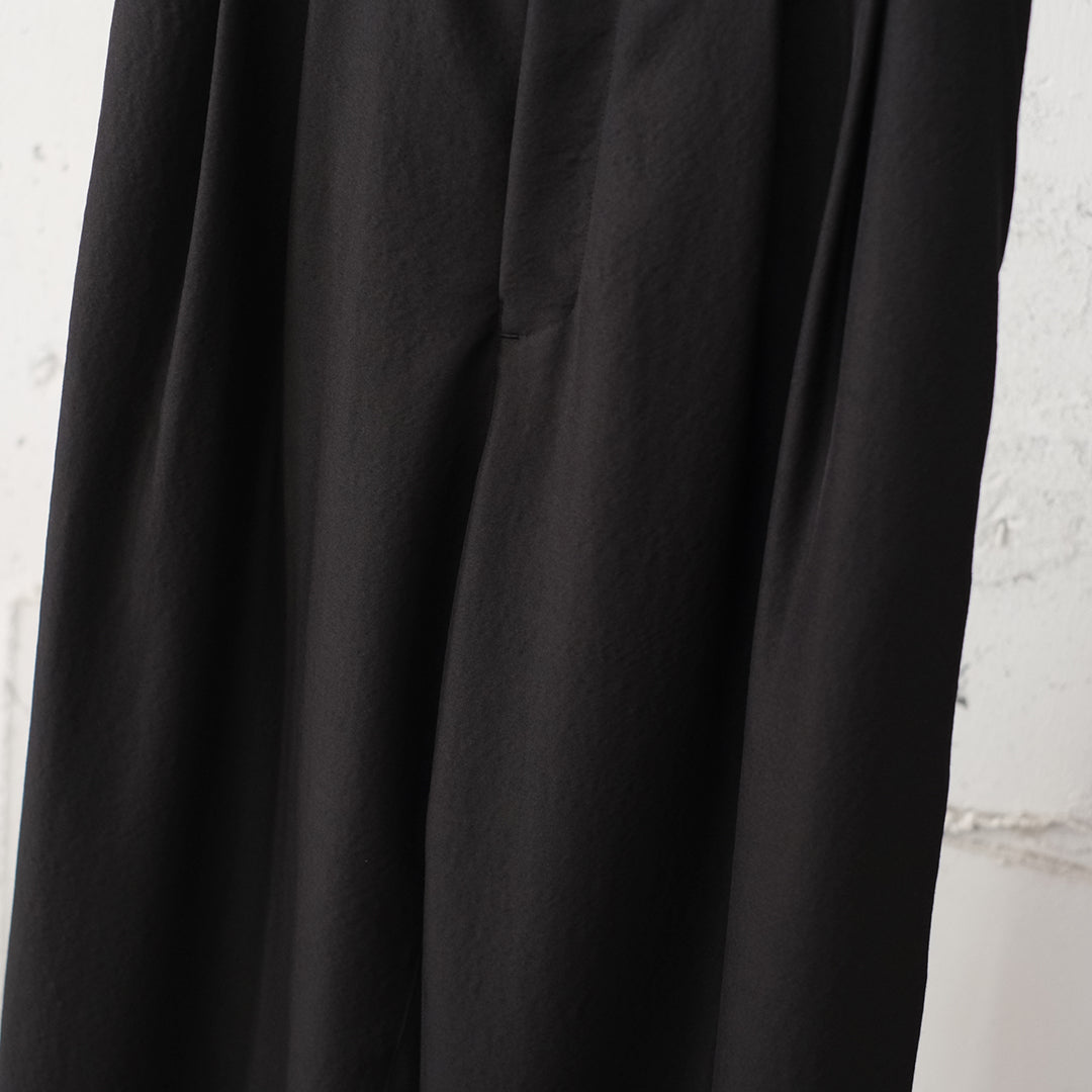WOOL SILK WIDE EASY TROUSERS