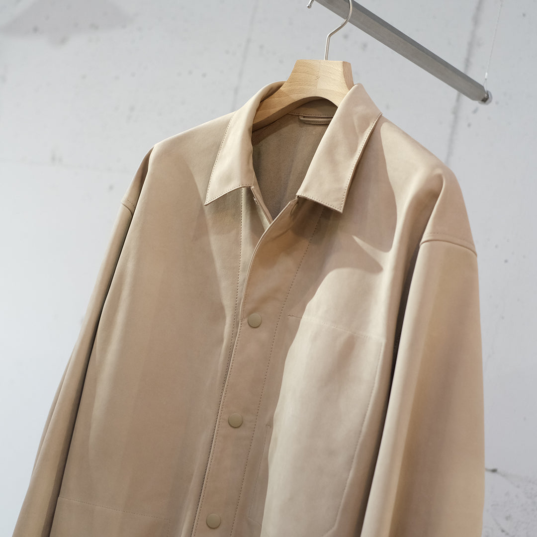 COW NUBACK OVER SHIRT