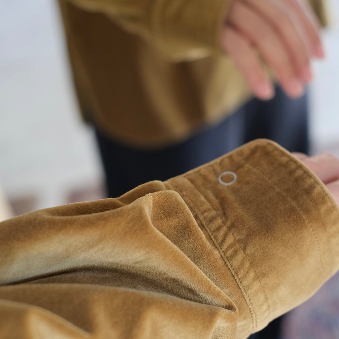 GARMENT DYE VELVET SHIRT