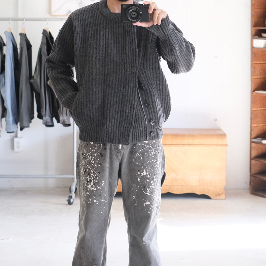 DOUBLE BREASTED KNIT BLOUSON