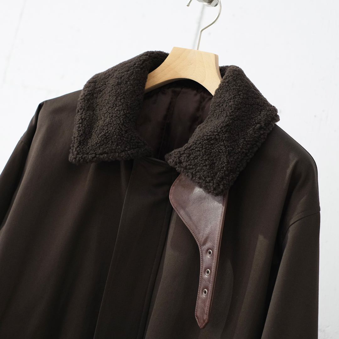 MOUTON COLLAR PADDED JACKET