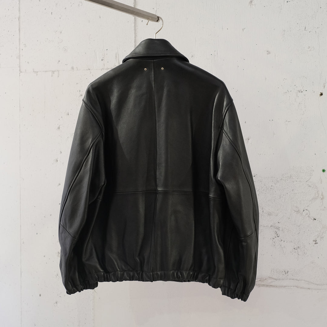 SHEEP LEATHER ZIP SHORT JACKET