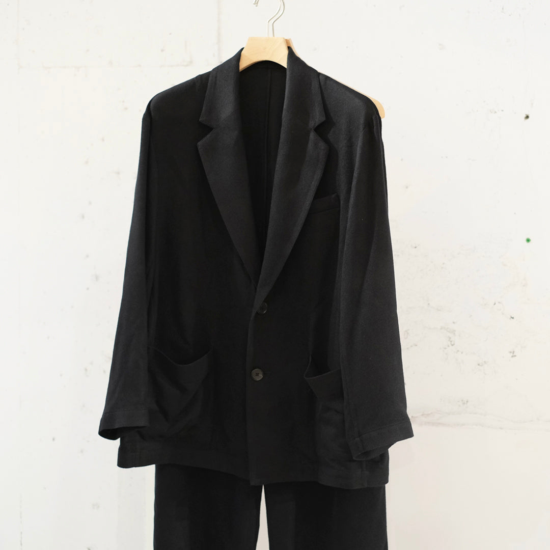 RAYON SILK FLANNEL SINGLE BREASTED JACKET