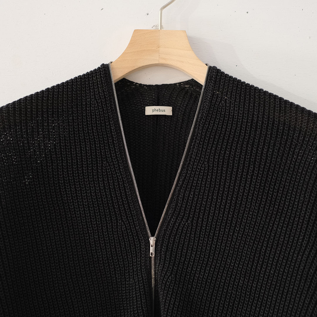 HEMP KNIT ZIP-UP JUMPER