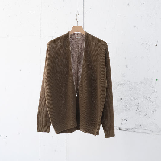 HEMP KNIT ZIP-UP JUMPER