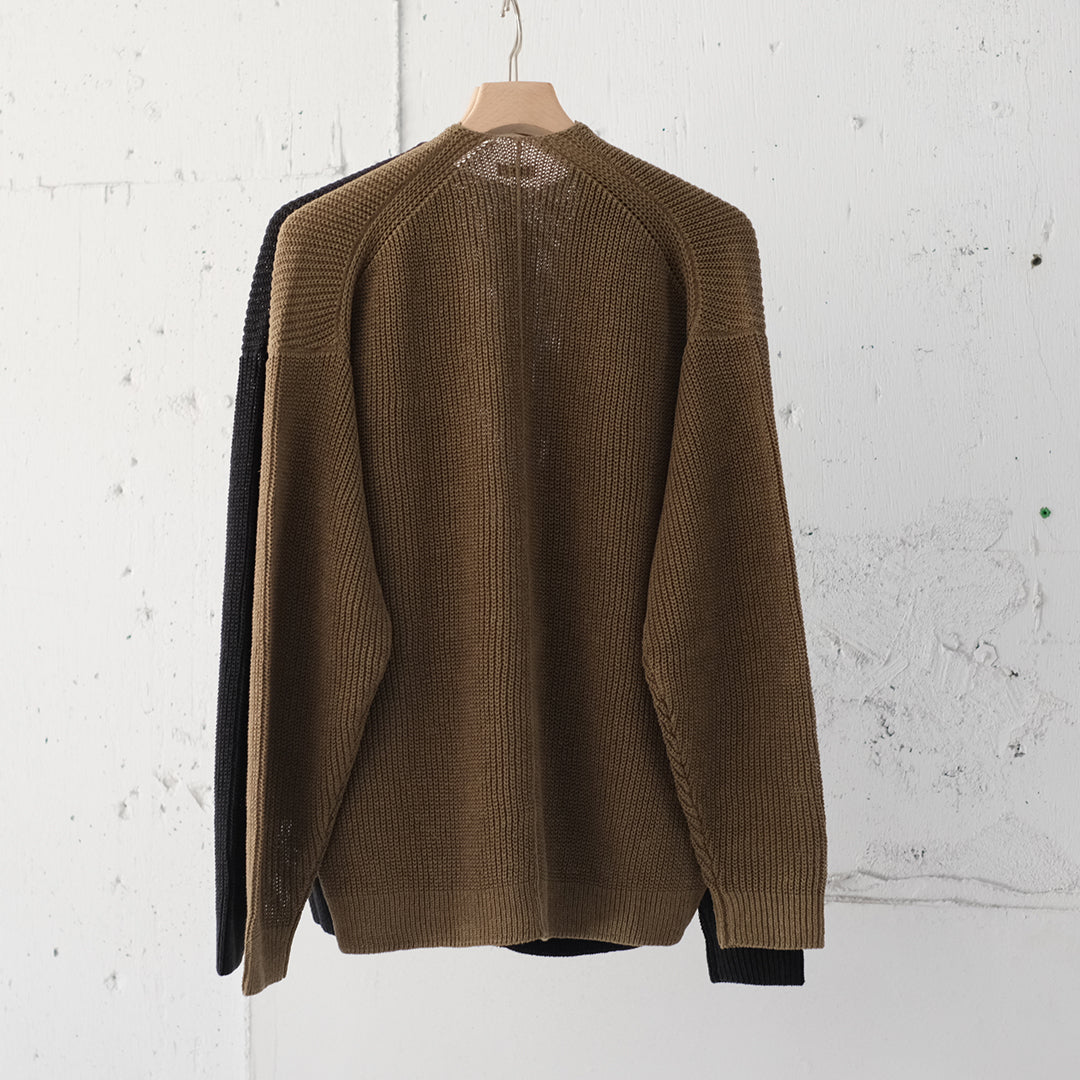 HEMP KNIT ZIP-UP JUMPER