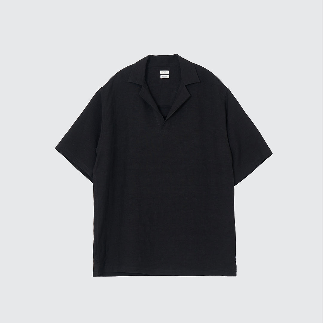 LINEN SKIPPER POLO SHIRT
