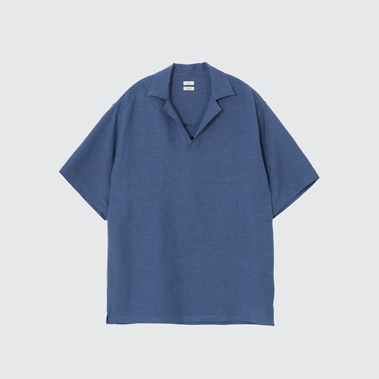 LINEN SKIPPER POLO SHIRT